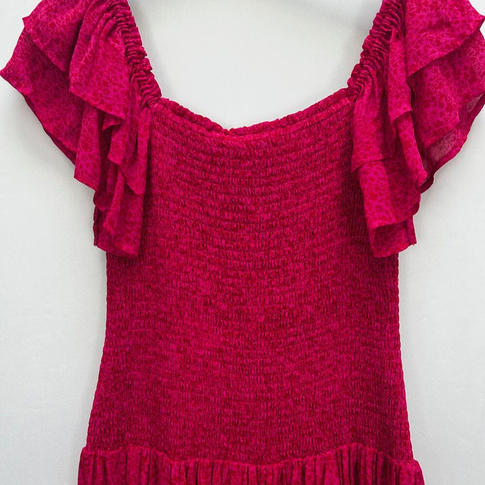NWT Hatch The Cosette in Samba Print, Bright Pink Maxi Ruffle Dress, Sz 0/ XS - Picture 9 of 13